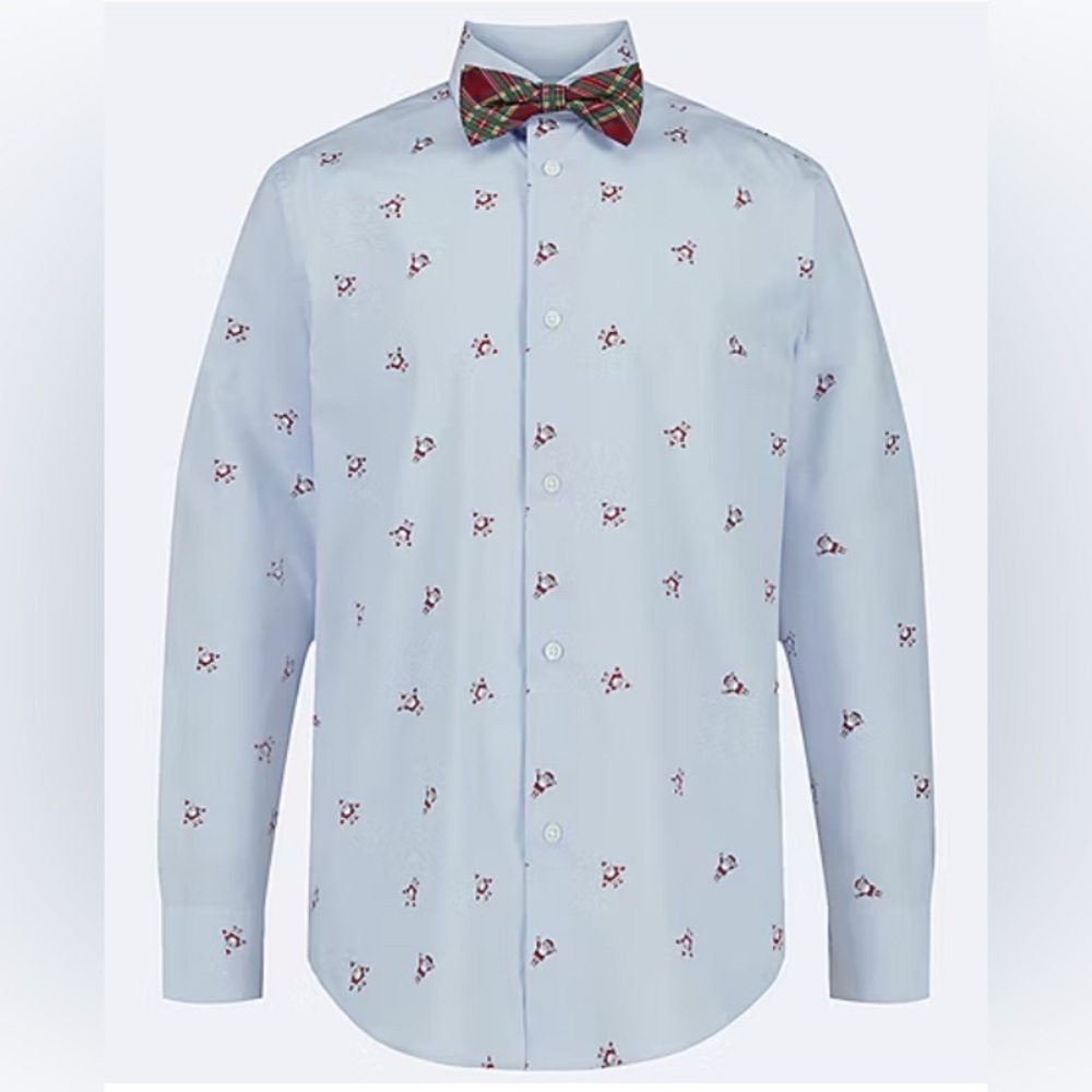 TFW Size XL 18-20 Boys Long Sleeve Point Collar Shirt + Tie Set, New WithTags